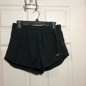 Solid black Nike shorts